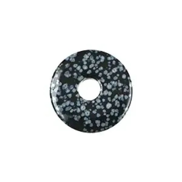 Donut aus Schneeflockenobsidian – Schutz & Bewusstheit (30 mm)